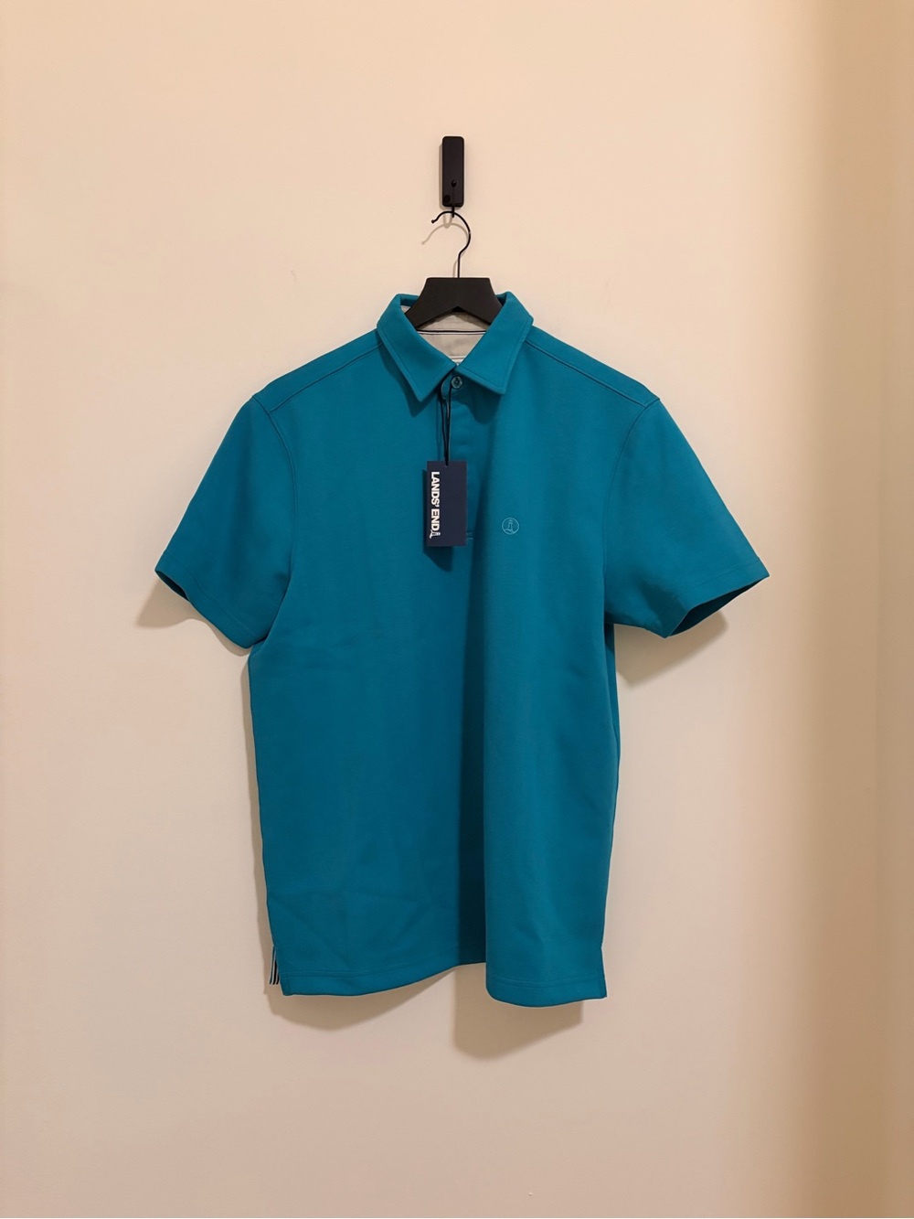 Lands' End Teal Short Sleeve Polo
